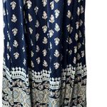 Lascana Navy Blue Patterned Spaghetti Strap Maxi Women's Size 8 New Photo 2