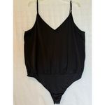 EXPRESS  Women's Black V-Neck Sleeveless Blouse thong Bodysuit XL Adjustable Photo 1