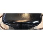 Giani Bernini  Brown Croc Embossed Black Faux Leather Satchel Handbag Purse Photo 4