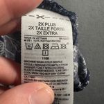 Old Navy Dress Womens 2X Plus Blue Floral Print V Neck Short Half Sleeve Midi Photo 6