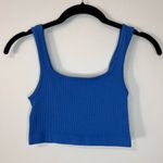 ZARA  Ribbed Crop Top Activewear Royal Blue Sleeveless Tank Women’s Sz XS NWOT Photo 0