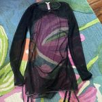 Savagexfenty NEW M Medium open back Savage X Fenty Glossy Flossy Long Sleeve Fishnet Garter Photo 4