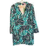 Lilly Pulitzer NWT Devina I'm Game Women's Blue Zebra Print V Neck Dress 10 Photo 3