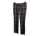 J McLaughlin Rylie Navy & Orange Plaid Pants Size XS Stretchy Slim Fit Photo 1