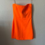 Alex Perry Neon Orange Strapless Mini Cocktail Dress Size 4 Photo 6
