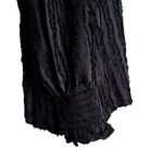 Buru Textured Black Silk Shirt | M | NWT Size M Photo 3