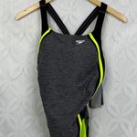 Speedo -high leg cut PowerFlex Eco Quantum Splice One Piece Swimsuit Size 12 NWT Photo 4