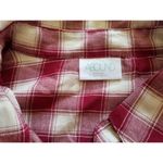 Abound  Red Tibetan Dobby Plaid Crop Long Sleeves Button-Up Shirt Womens Sz Small Photo 5