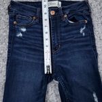 Abercrombie & Fitch Abercrombie High Rise Super Skinny Jeans Size 0 25 x 31 Dark Wash Blue Stretch Photo 9