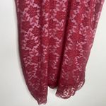 Enchanting Red Lace Nylon Mini Nightgown Dress Bow Size 1X Plus Photo 2