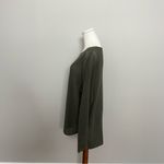 Michael Kors Sweater Tunic Open Knit Lightweight High Low Round Neck Olive Green Photo 3