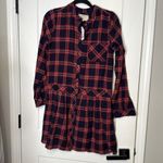 Current/Elliott Current/Elliot Drop Waist Plaid Button-Up Dress Photo 4