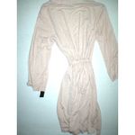 Natori NWT New Designer  Short Wrap Robe Womens S Soft Sexy Belt Beige Pink Tan Photo 3
