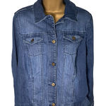 Croft & Barrow  Stretch Denim Trucker Jacket Medium Wash S Photo 0
