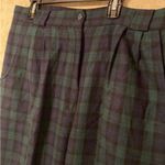 NWT VTG DEADSTOCK SAVANNAH Black Watch Plaid Wool Pleated Trousers 4 Photo 2