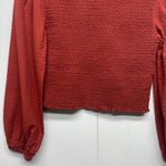 Urban Outfitters  Ballon Sleeve Crop Pumpkin Women's Top Size Medium Photo 3