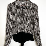 LPA  Floral Blouse Bodysuit Black Size‎ M Photo 0