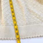 Doen Alpaca and silk mock neck lightweight cream sweater top Photo 12