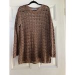 Amanda Smith  Womens Brown‎ Crochet medium Scalloped Hem Tunic Top Photo 1