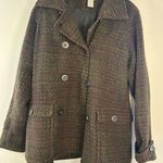 Spiegel  Wool Blend Tweed Coat Jacket Double Breasted‎  Size 10 Photo 0