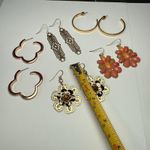 Dangle Drop, Hoop Mix Pierced Earrings Lot Of 5 Costume Jewelry Photo 2