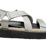 BP NWT Gage 8.5 Silver Platform Sandals Strappy Espadrille Beach Summer Festival Photo 1