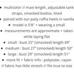 Aakaa NWT pastel rainbow smocked ruffle tiered shoulder tie midi dress Sz Large Photo 12