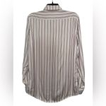 Victoria Beckham Striped Silk Viscose Blouse Size 4 Collared Button Up Photo 1