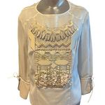 Christian LaCroix Hulotte Embellished Blouse Small S Photo 0