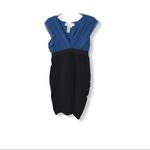 Studio M‎ Silk Blend Dress Black Blue Size M Photo 7