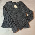 Lucky Brand NEW  Knit Gorgeous Black White Silver Metallic  Sweater Size M Photo 10