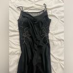 Elegant Black Satin Dress Size 2 Photo 3