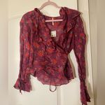 Free People Amanda Ruffle Long Sleeve Top NWT Photo 1