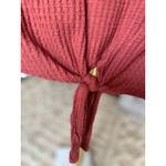 Paper Crane  Keyhole Crop Top Warm Buttery Soft Cozy Waffle Knit Lounge Street M Photo 4