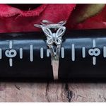 None Cute Silver Tone Butterfly Ring Size 7 Novelty Jewelry Photo 9