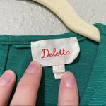 Deletta Anthropologie  Green Sleeveless Peplum Blouse Womens S Y2K Twee Preppy Photo 2