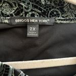 Briggs New York Top Womens 2X Multicolor Floral Faux Velvet Print Cowl Blouse Photo 6