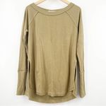 We The Free FREE PEOPLE  Snowy Thermal Pullover Cozy Sunstone Green Extra Small Photo 1