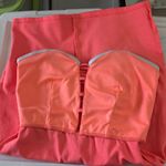 Windsor  Coral Orange Strapless Bodycon Mini Dress Photo 6