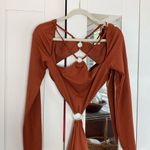 DUNDAS REVOLVE Jade Ring cutout mini dress Orange Size L Photo 2