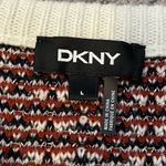 DKNY  Lurex Plaid Weaved Fringe Sweater- Size Large Photo 5