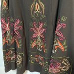 Sunny Leigh Embroidered Floral Midi Maxi A-Line Flare Skirt Brown 24 Boho Y2K Fairy Romantic Photo 6