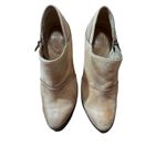 Frye Valerie Piping Bootie Ankle Side Zip Leather Tan Heels Sz 8 Boho Victorian Photo 3