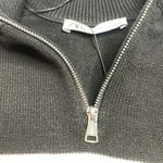 ZARA NWT  Black Striped Sweater Quarter Zip Blogger Favorite Small Photo 7