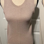 Fate Womens Size Large‎ Light Beige Sleeveless Sweater Back Tie Coastal Preppy Tan Photo 0