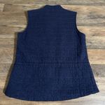 LAFAYETTE 148 Vest Full Zip Quilted New Wool Blue Cinch Waist Size 8 Women’s Photo 2