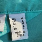 Susan Graver Turquoise Blue Light Material Blouse SZ M With Pockets V Ne… Photo 9