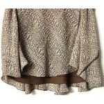 Worthington  Womens 8 Lined Skirt Beige Brown Snake Skin Print Flowy Feminine Photo 6
