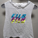 FILA  Logo Set of 2 Neon Tank Top and Crop Shirt Womens XL Photo 0