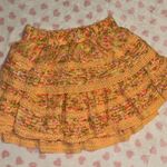 Aerie floral ruffle mini skirt orange size small Photo 0